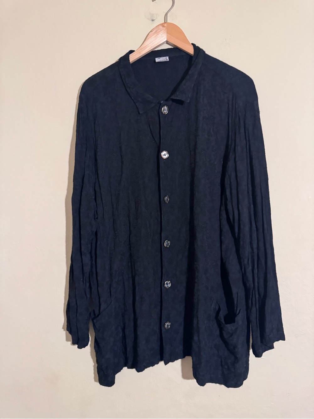 CP Shades Embroidered Black Button Down Tunic Size XL in Black